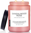 Sandalwood Rose Scented Candle 19.4oz - Long Lasting Home Fragrance