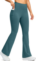 G Gradual Women's Fleece Lined High Waist Flare Leggings - Warm