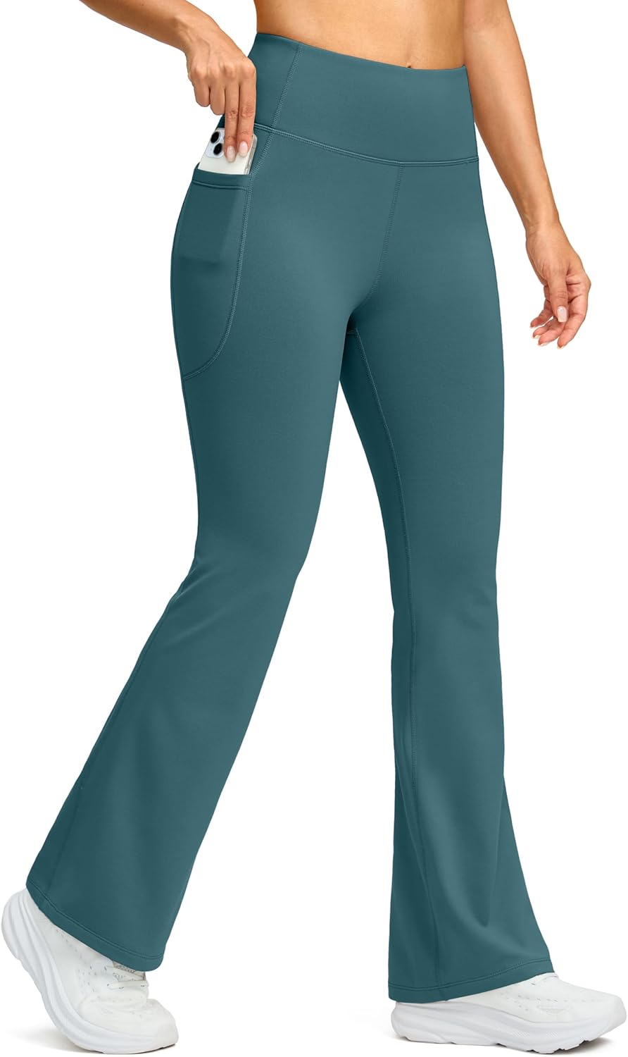 Fleece Lined High Waist Winter Thermal Flare Leggings for Women