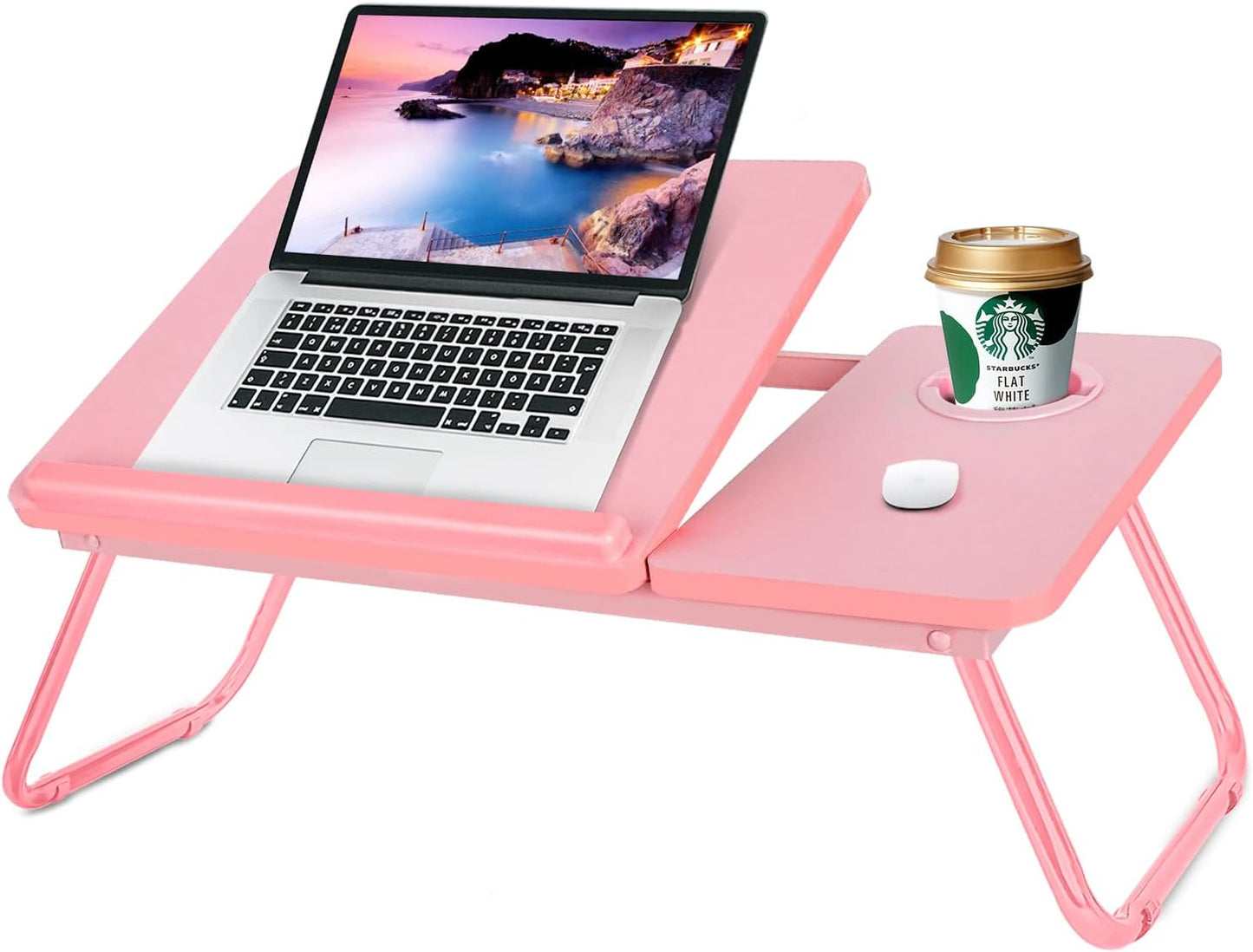 Foldable Lap Desk for Laptop - EYdoter (Pink)