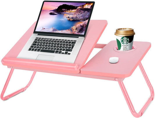Foldable Lap Desk for Laptop - EYdoter (Pink)