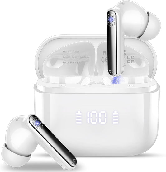Bluetooth 5.3 Wireless Earbuds: 48Hrs Playtime, IPX7 Waterproof