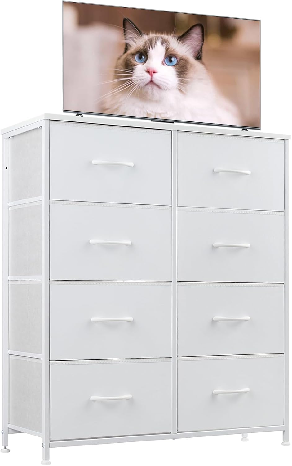 OLIXIS Dresser for Bedroom with 8 Easy Pull Fabric Bins