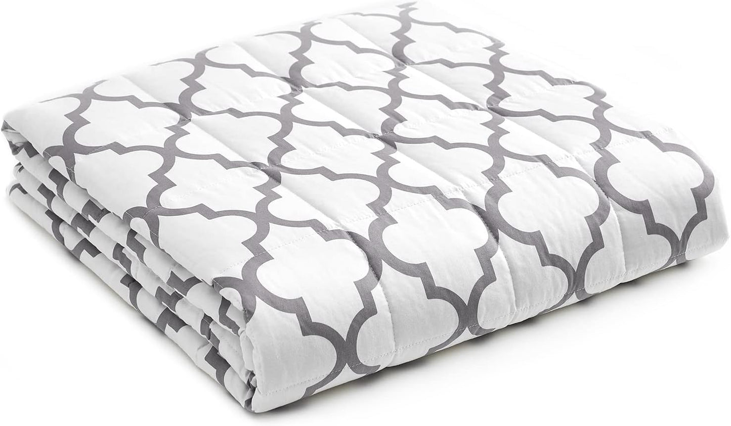 YnM Weighted Blanket for Adults - 100 Percent Cotton Comfort