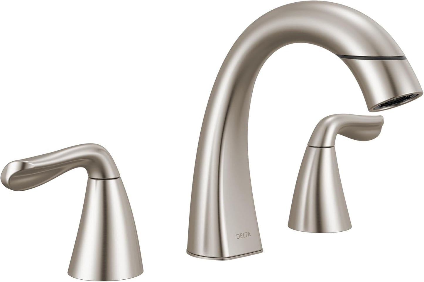 Delta Arvo Brushed Nickel Bathroom Faucet with Pull Down Sprayer