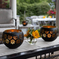 Original Solar Fire Bowl 8ft (2-Pack) Solar Lanterns - Flickering
