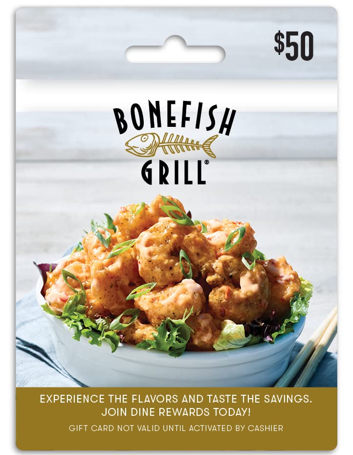 Bonefish Grill Restaurant Gift Card for Dining at Multiple Locations