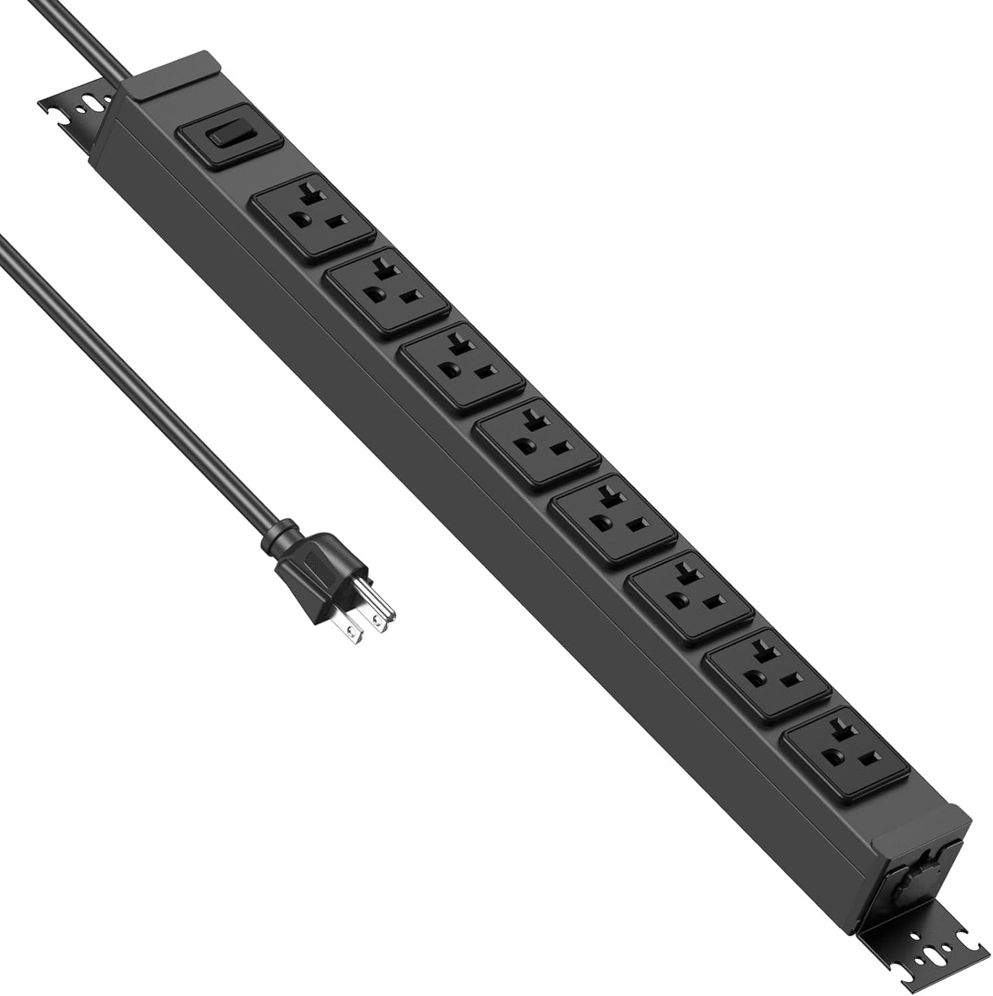 Heavy Duty Power Strip Wall Mount with 20 Amp Surge Protection