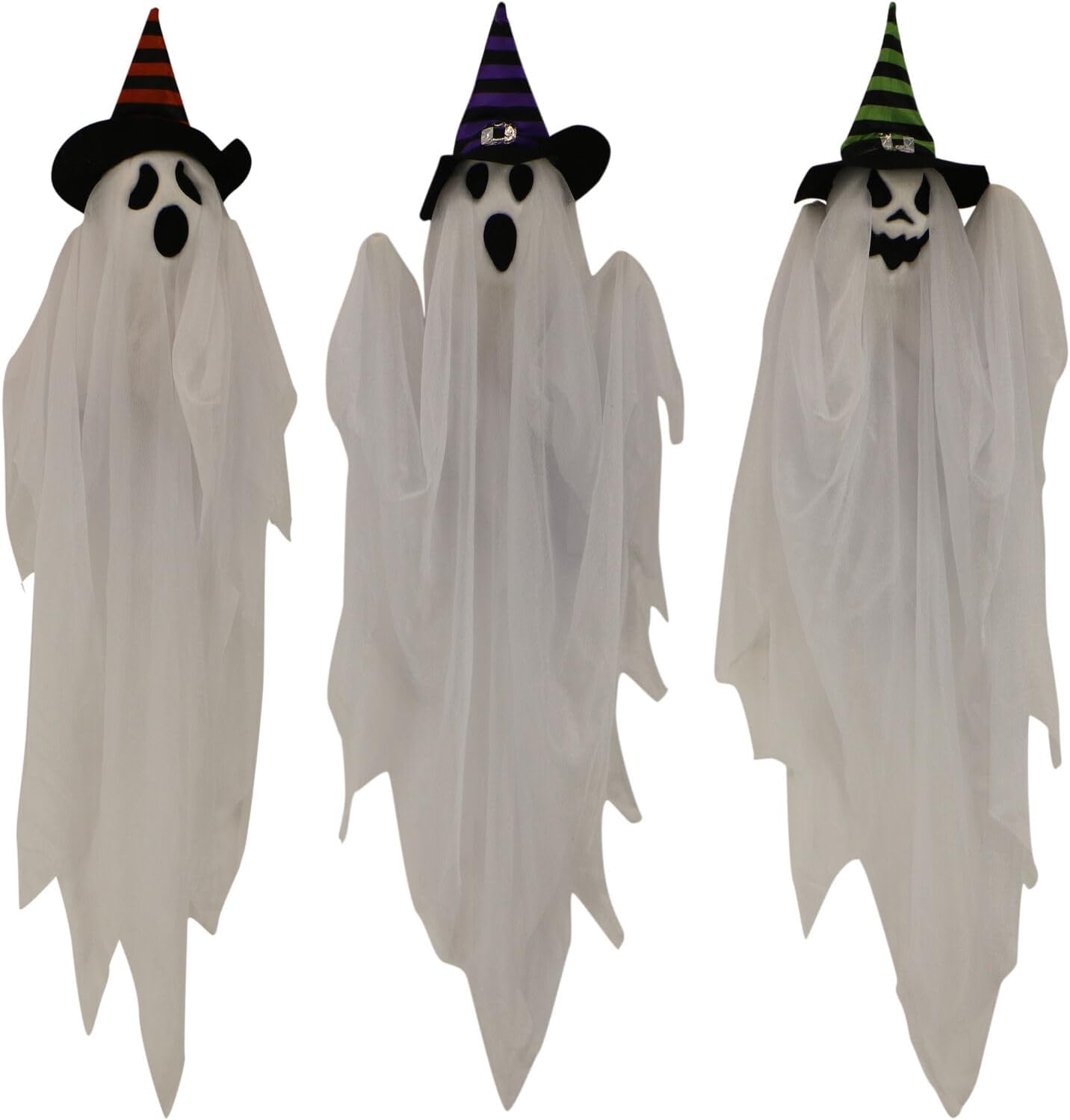 Haunted Hill Farm 26in Hanging Ghosts Halloween Animatronic Decor