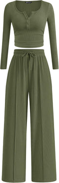 PRETTYGARDEN Women's 2 Piece Lounge Set - Stylish Travel Comfort SIZE