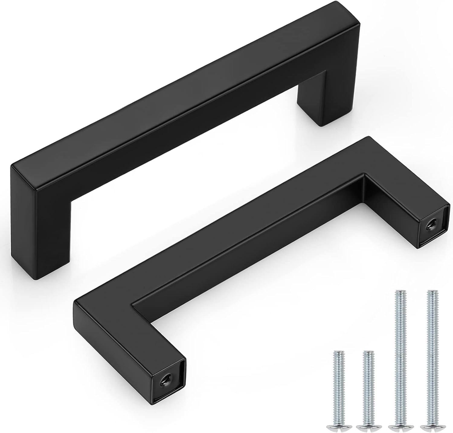 Probrico 50 Pack 3-3/4 Inch Hole Center Square Cabinet Handles