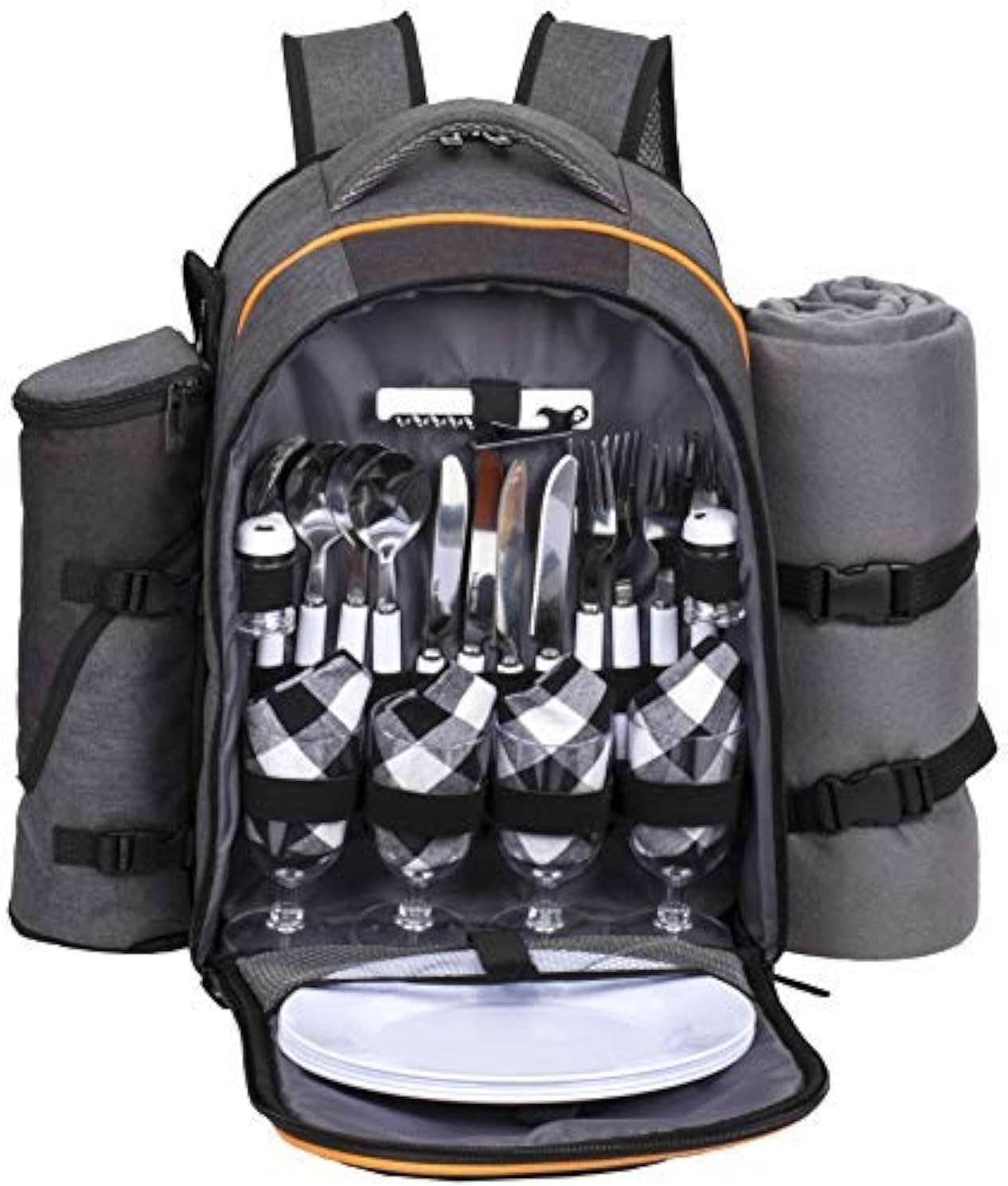 Hap Tim Picnic Basket Backpack for 4 with Insulated Cooler