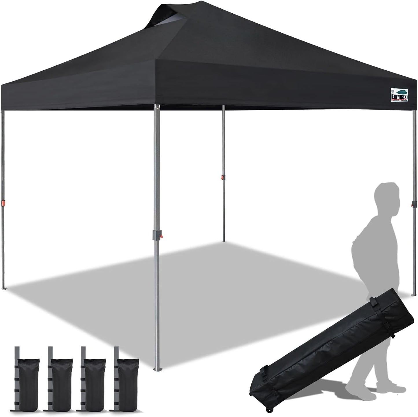 Eurmax One-Person 10x10ft Pop Up Canopy Tent for Outdoor Events