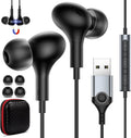 USB Headset with Microphone for PC Laptop - Lightweight 7.5ft Wired