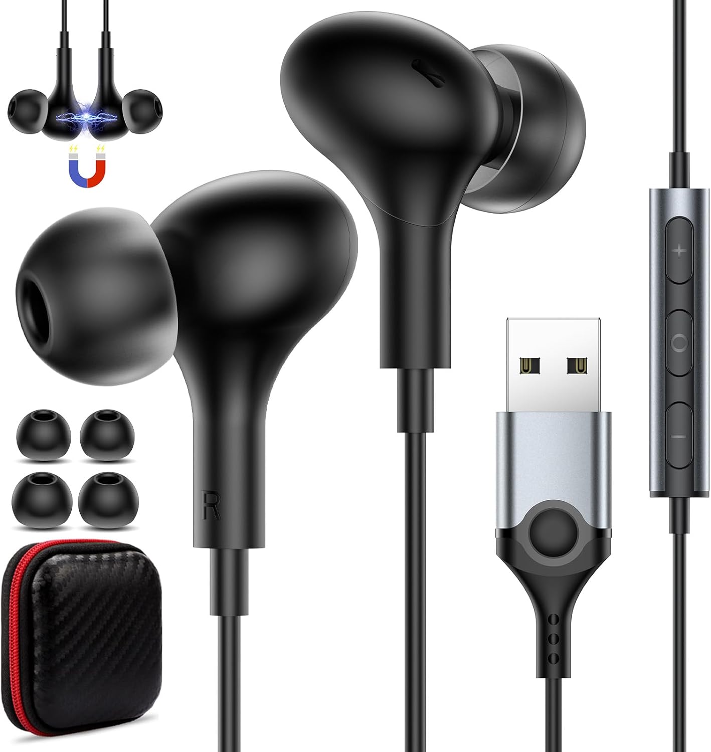 Lightweight Noise-Cancelling USB Headset for Zoom Classes