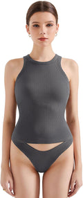 SUUKSESS Cotton Tank Tops for Women with Padded Comfort