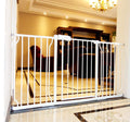 Extra Wide Pressure Mount Baby Gate Auto Close - Walk Through Safety