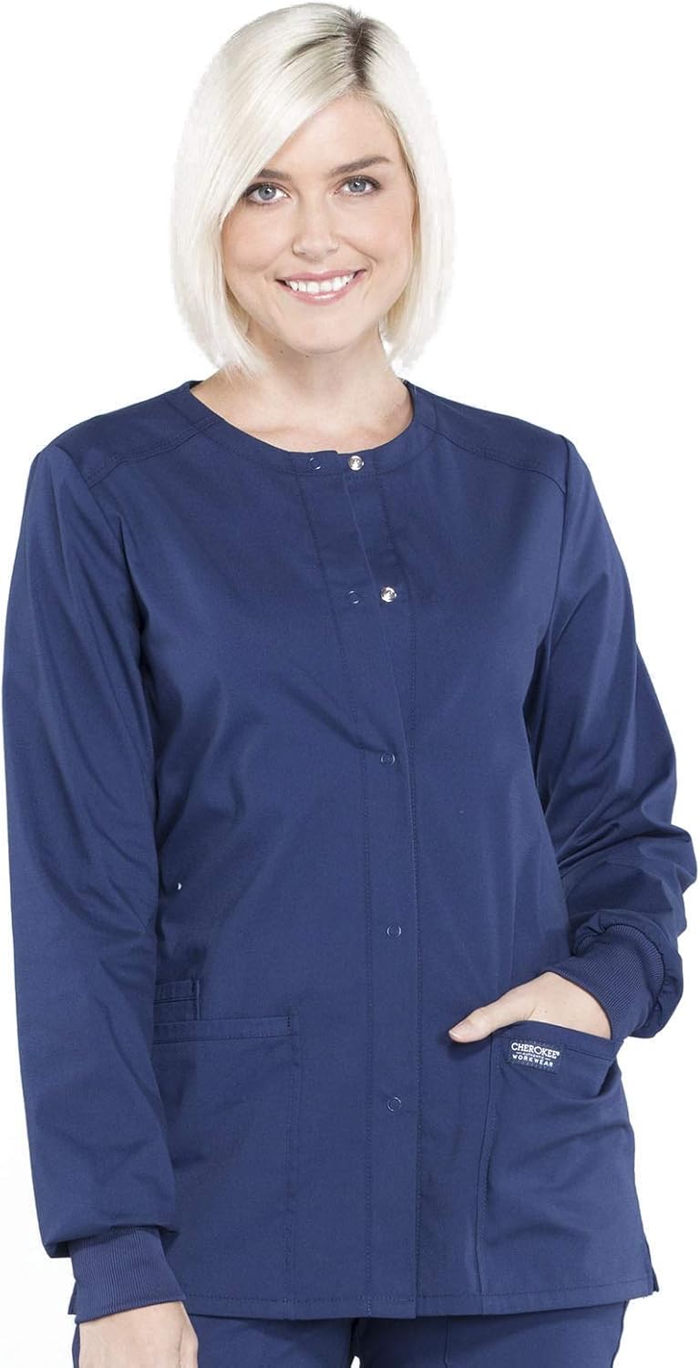 Snap Front Scrub Jackets for Women - Stylish and Functional Workwear