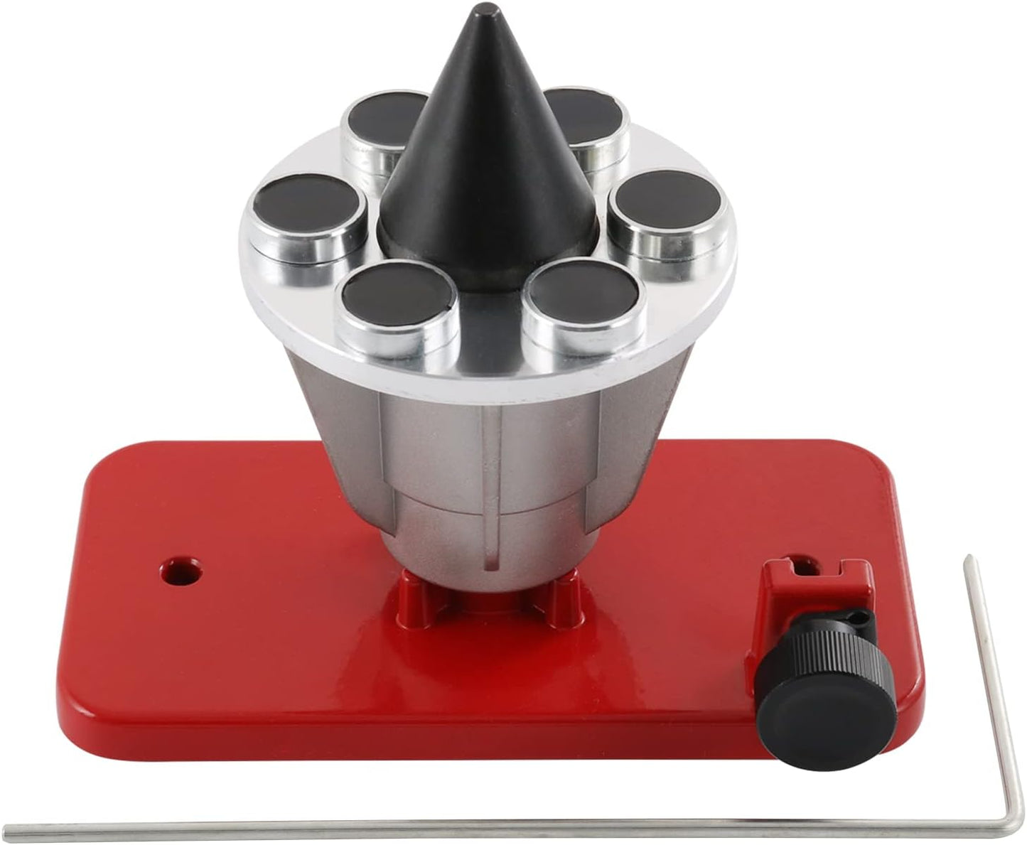 Magnetic Wall Mount Blade Balancer Red for Lawn Mower Blades