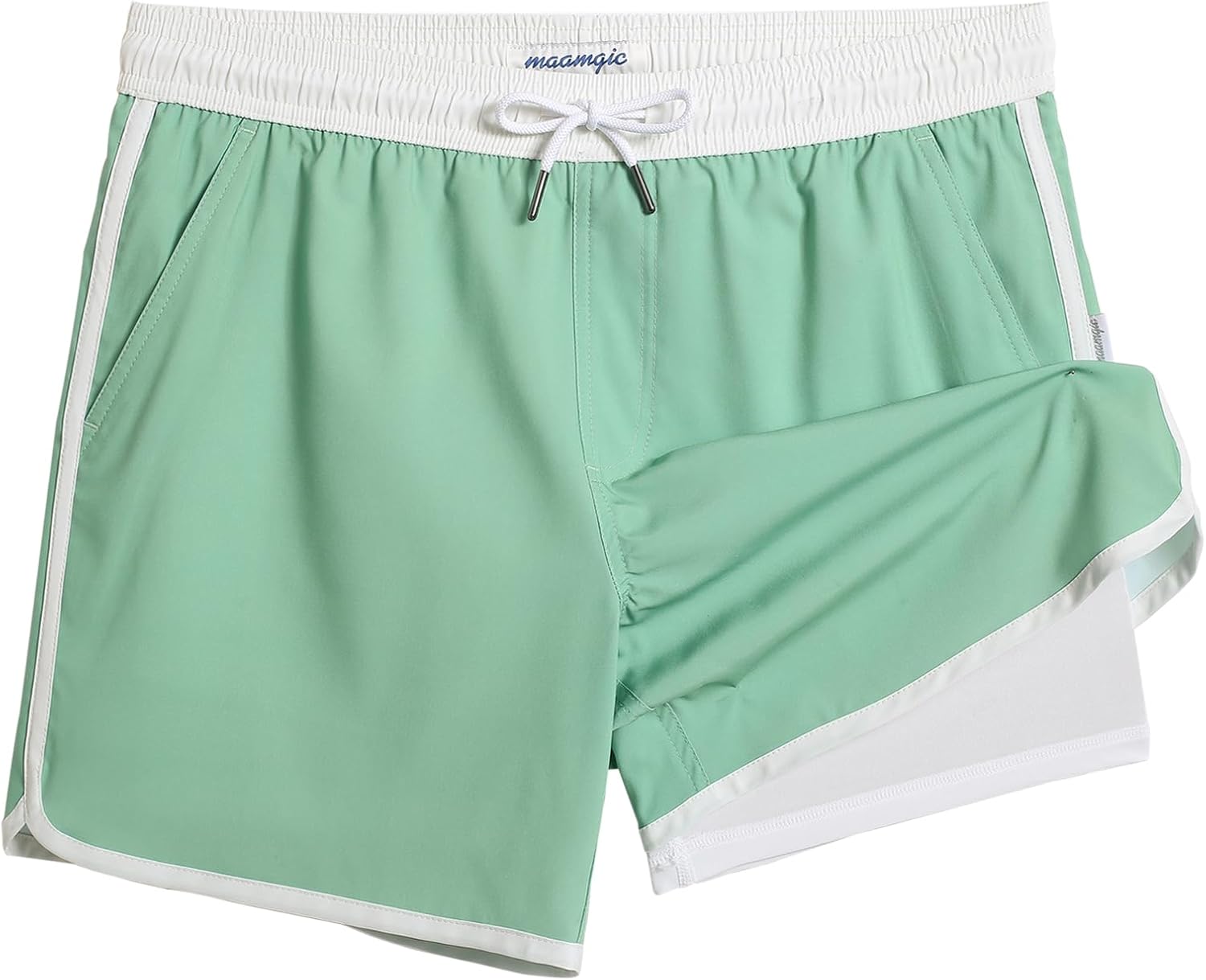 Vintage 80s 90s Style Swim Trunks for Men - Quick Dry Comfort