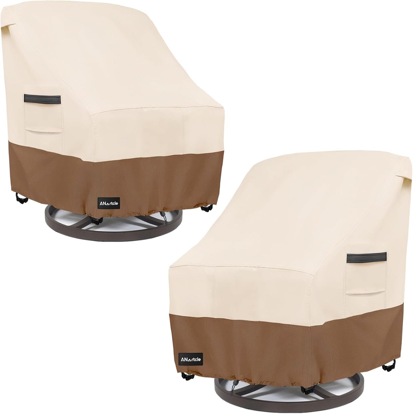 Outdoor Swivel Rocker Chair Cover 2 Pack for All Seasons