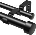 KAMANINA 1 Inch Double Curtain Rod 36 to 72 in - Heavy Duty Drapery