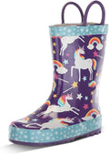 Kids Waterproof Unicorn Rain Boot with Easy Pull Handles - Toddler 9M