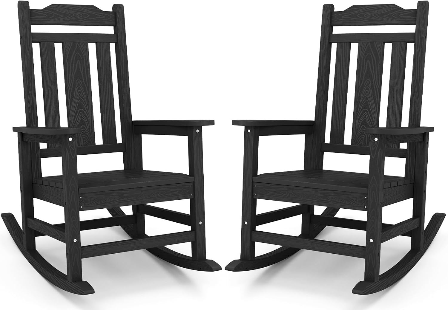 SERWALL Heavy Duty Outdoor Rocking Chairs Set