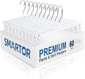 Smartor Skirt Hangers with Clips 60 Pack - Space Saving Durable Clips