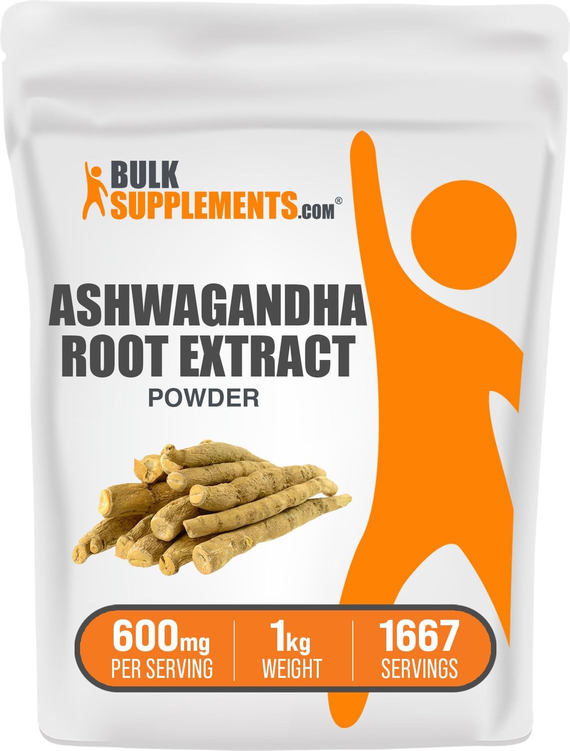BulkSupplements Ashwagandha Root Extract Powder for Wellness