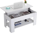 FDW 39.4ft Lift Top Coffee Table with Hidden Compartment - Smart