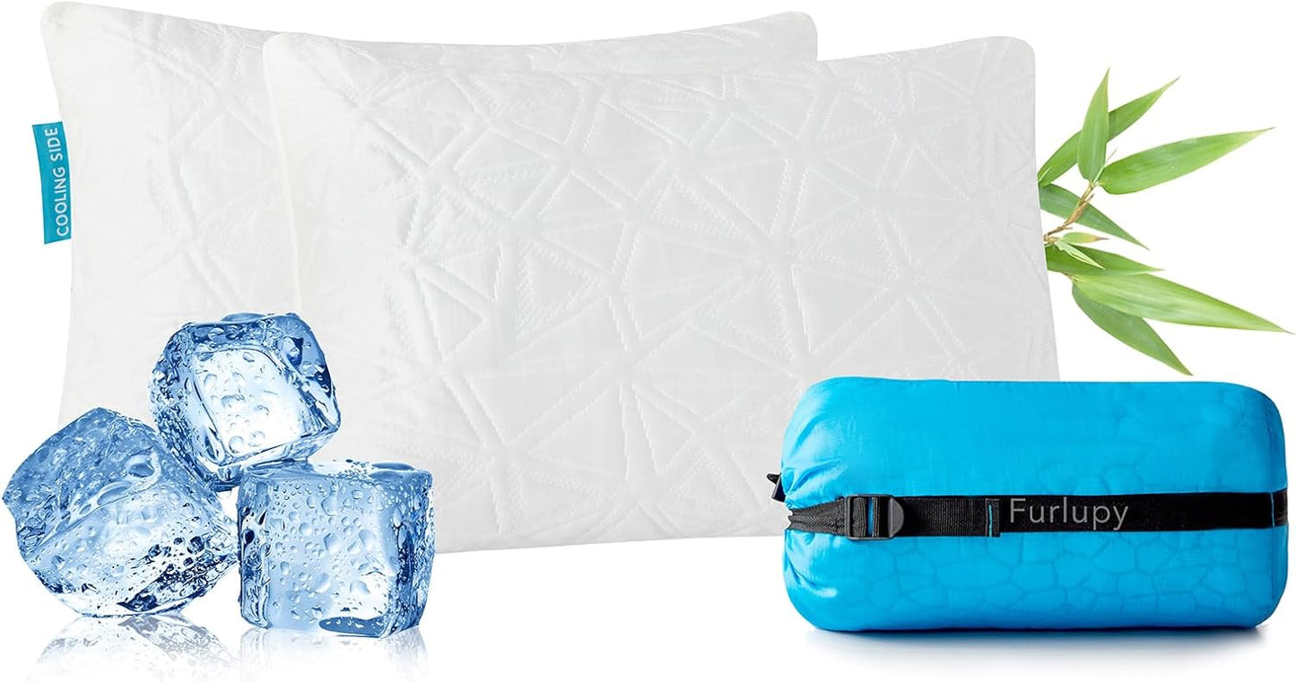 Small Shredded Gel Memory Foam Pillow for Travel Comfort