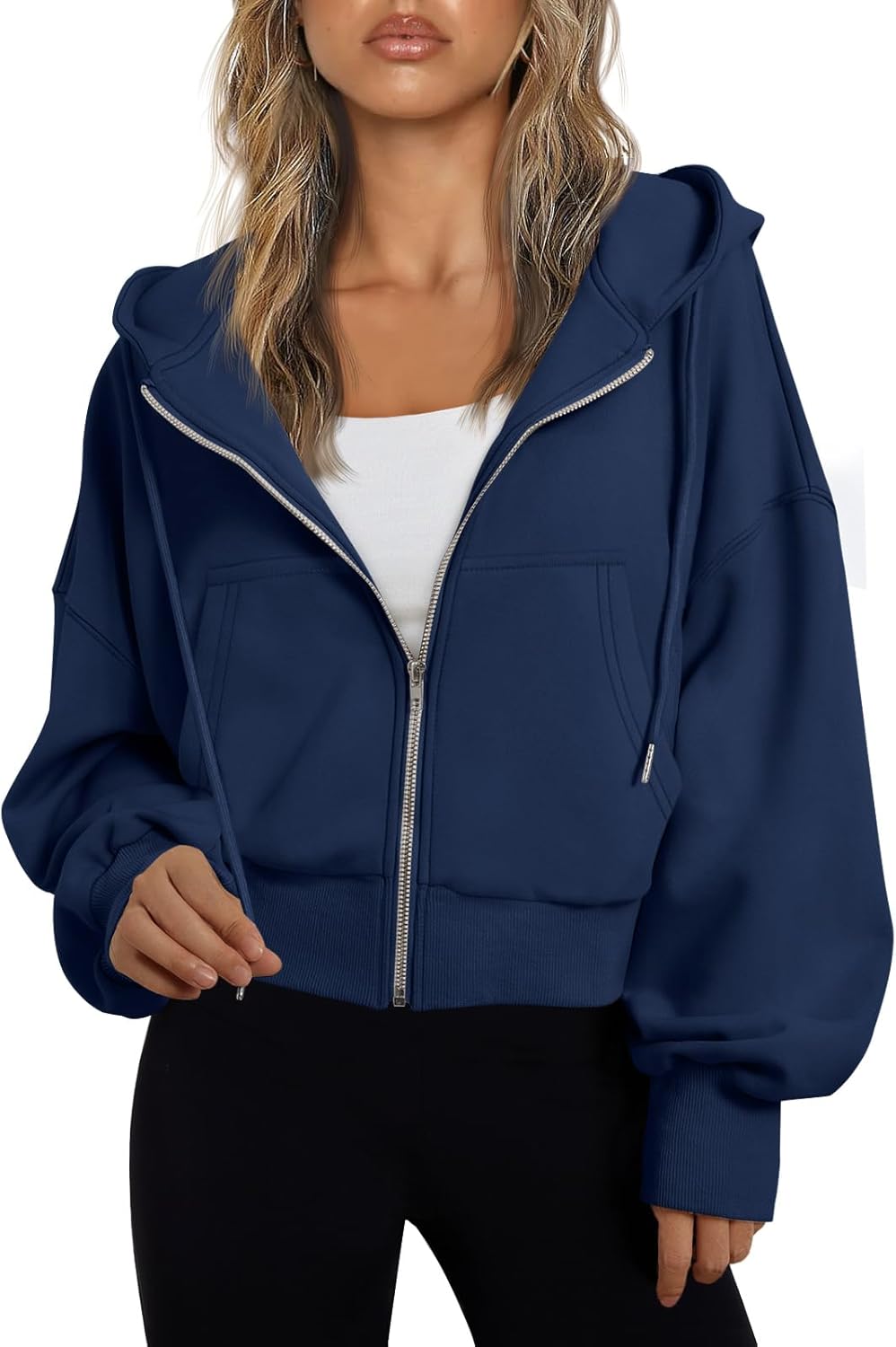Trendy Queen Hoodies for Women Full Zip Up Casual Style