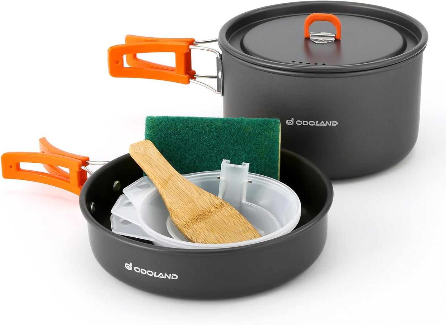 Odoland 9pcs Non-Stick Cookware Set for Ultimate Outdoor Cooking!