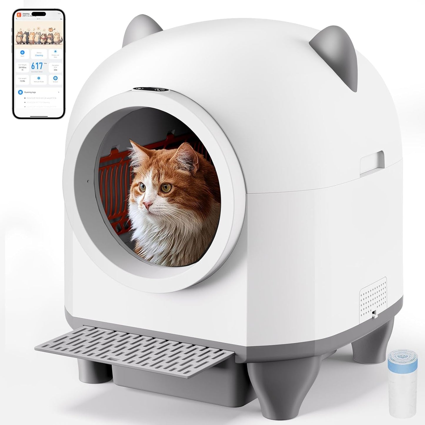 80L Self-Cleaning Litter Box: Odor-Free Solution