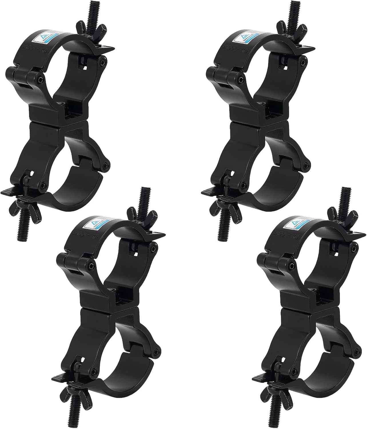 4 Pack Dual Swivel Clamp for DJ Lighting - Heavy Duty 220lbs