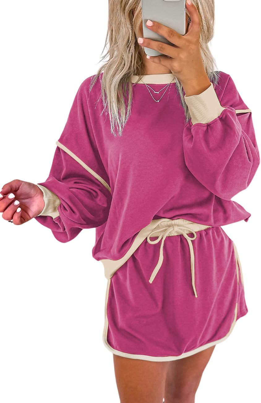 Ecosunny 2 Piece Sets for Women Casual Tracksuit Sweatshirt