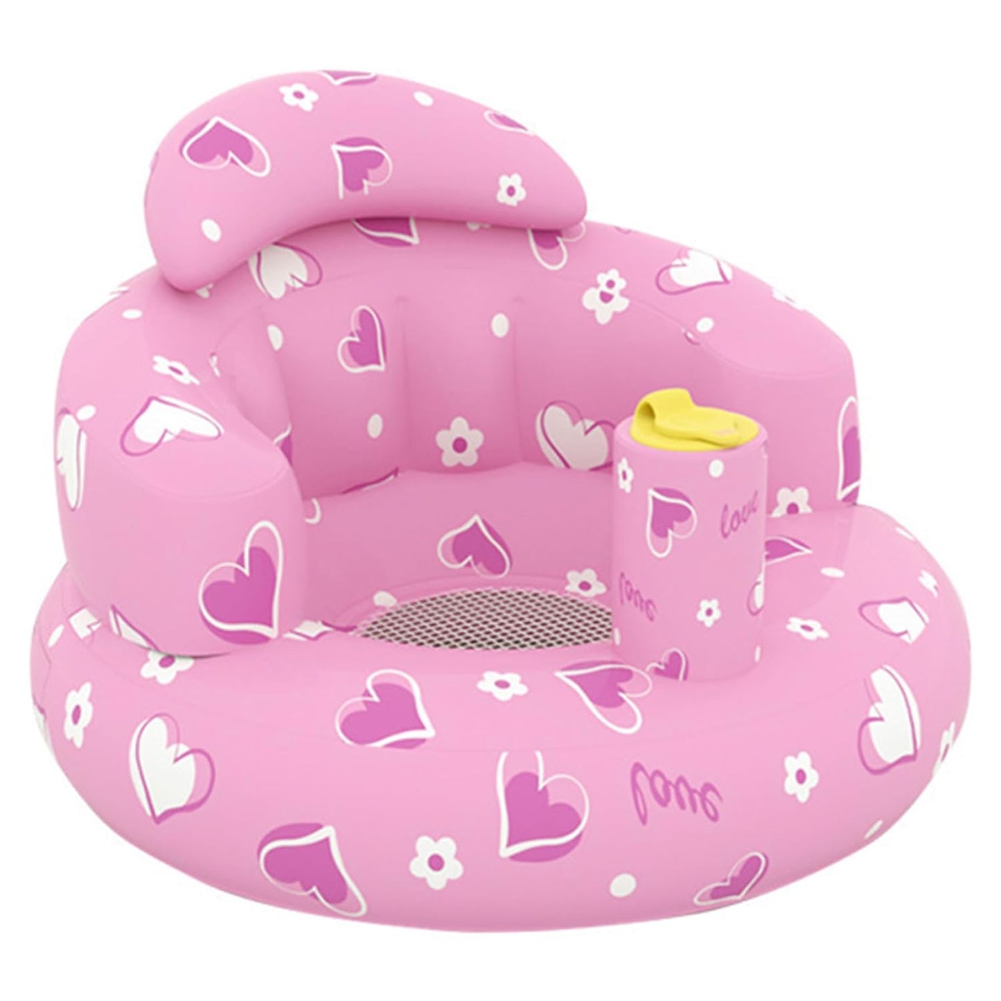 Stable Inflatable Baby Chair with Built-In Pump for Ages 3-36 Months