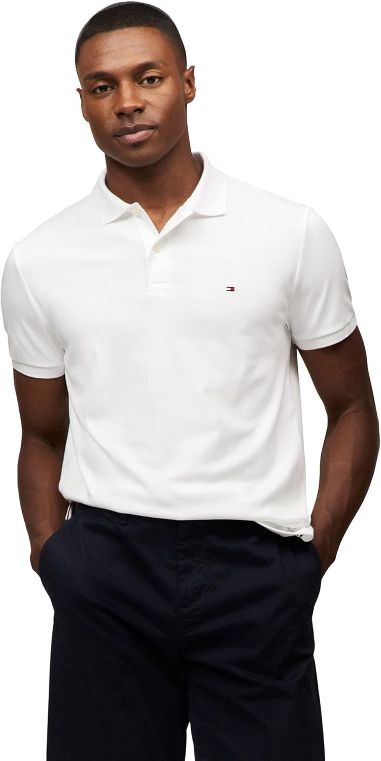 Tommy Hilfiger Mens Short Sleeve Casual Polo Shirts for Comfort