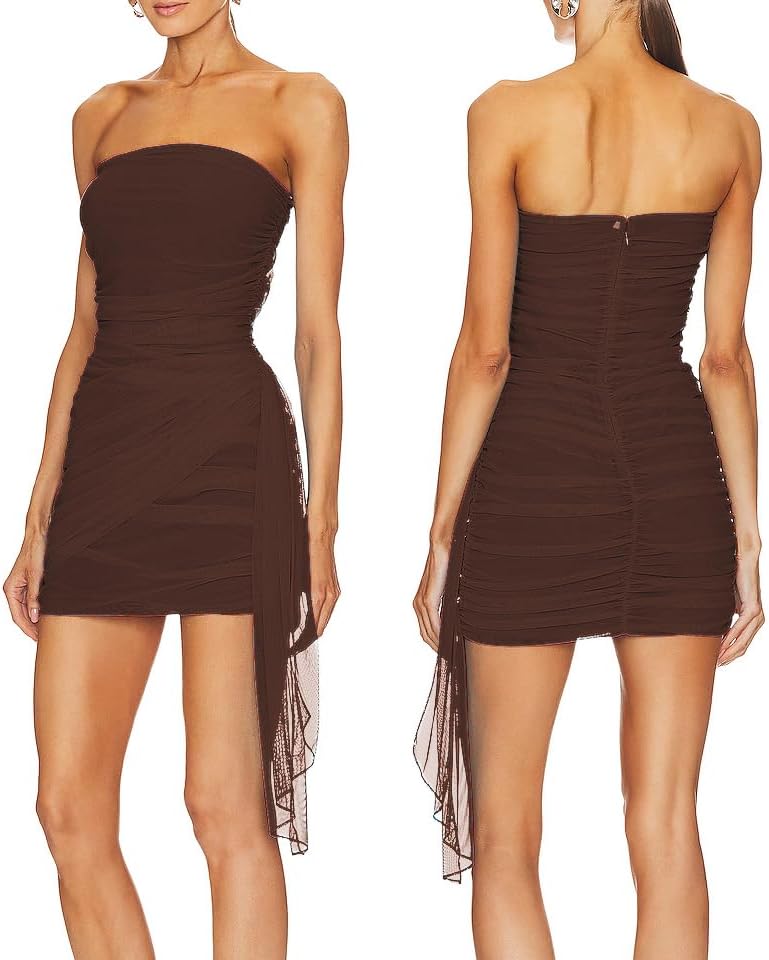 Strapless Bodycon Mini Dress for Chic Cocktail Parties