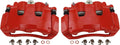 TRQ Front Performance Brake Caliper Set Red - Direct Fit for Ram 1500