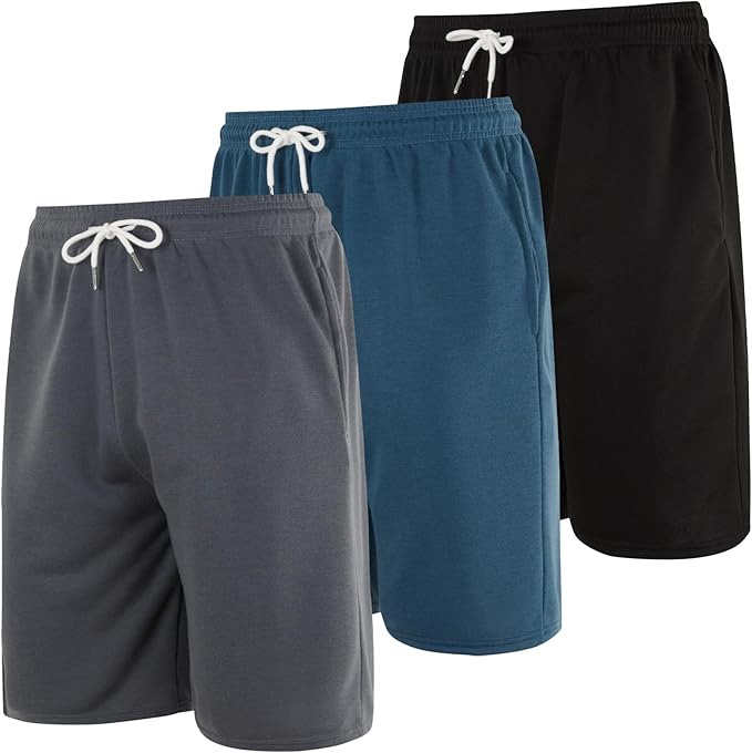 Real Essentials Men's Cotton 9in French Terry Lounge Sweat Shorts