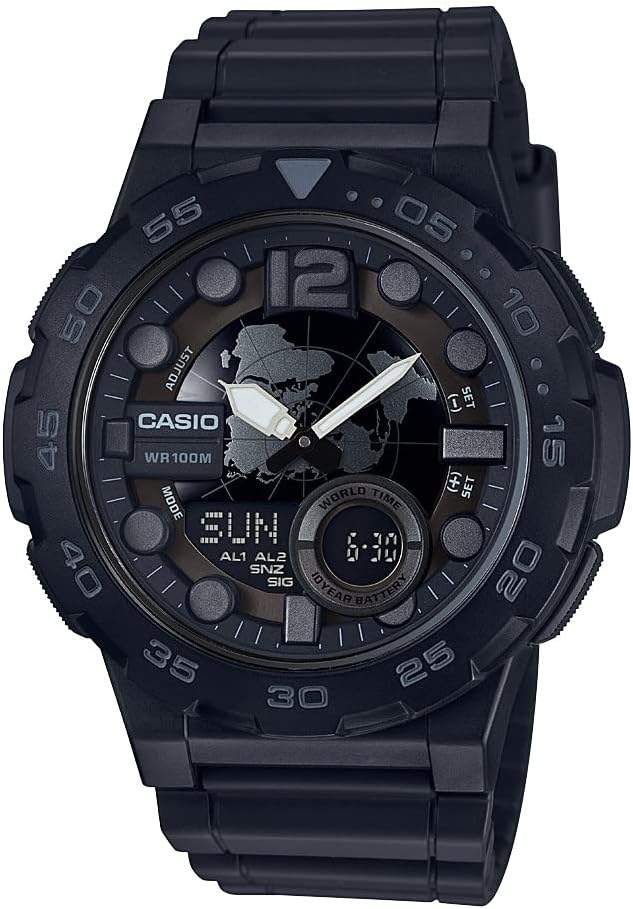 Casio Men's Analog-Digital Black Watch - Classic Style