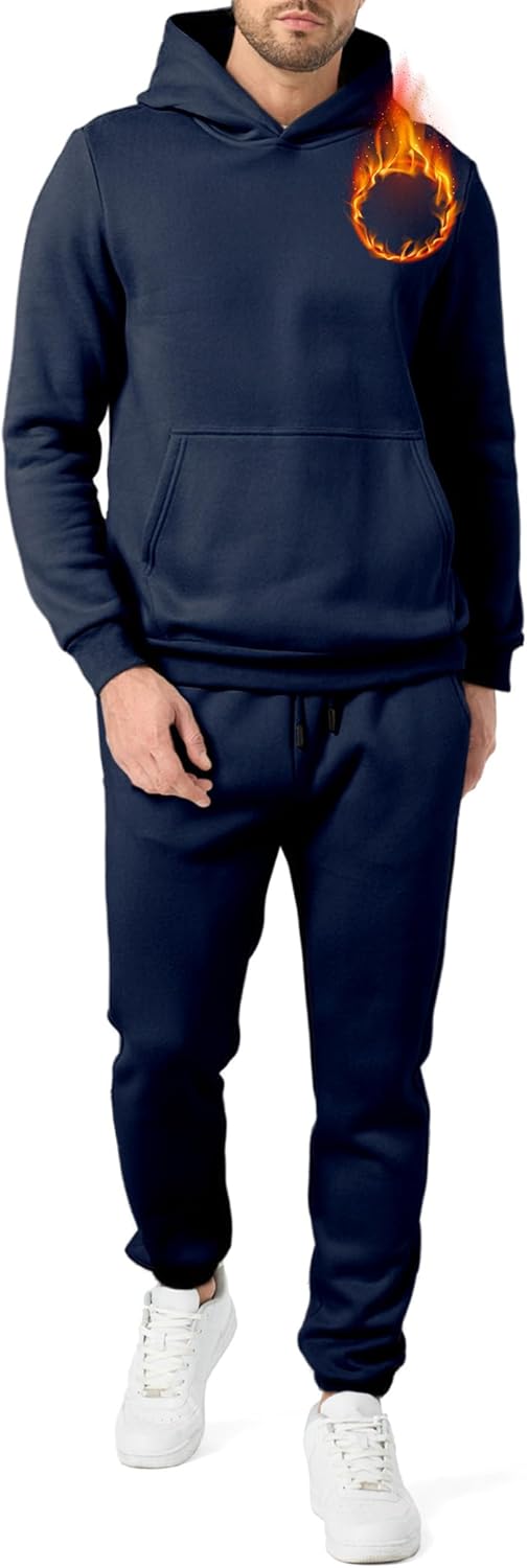 JMIERR Men's 2 Piece Outfits Hoodie Sweatshirt Tracksuit Set