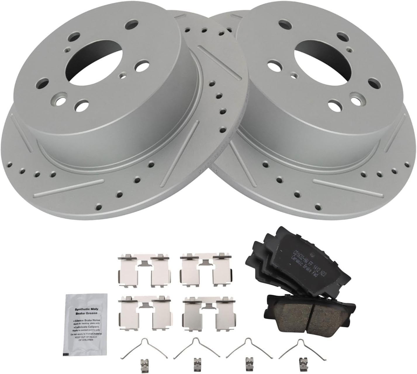 TRQ Rear Brake Pad & Rotor Kit for Lexus ES350 & Toyota Avalon