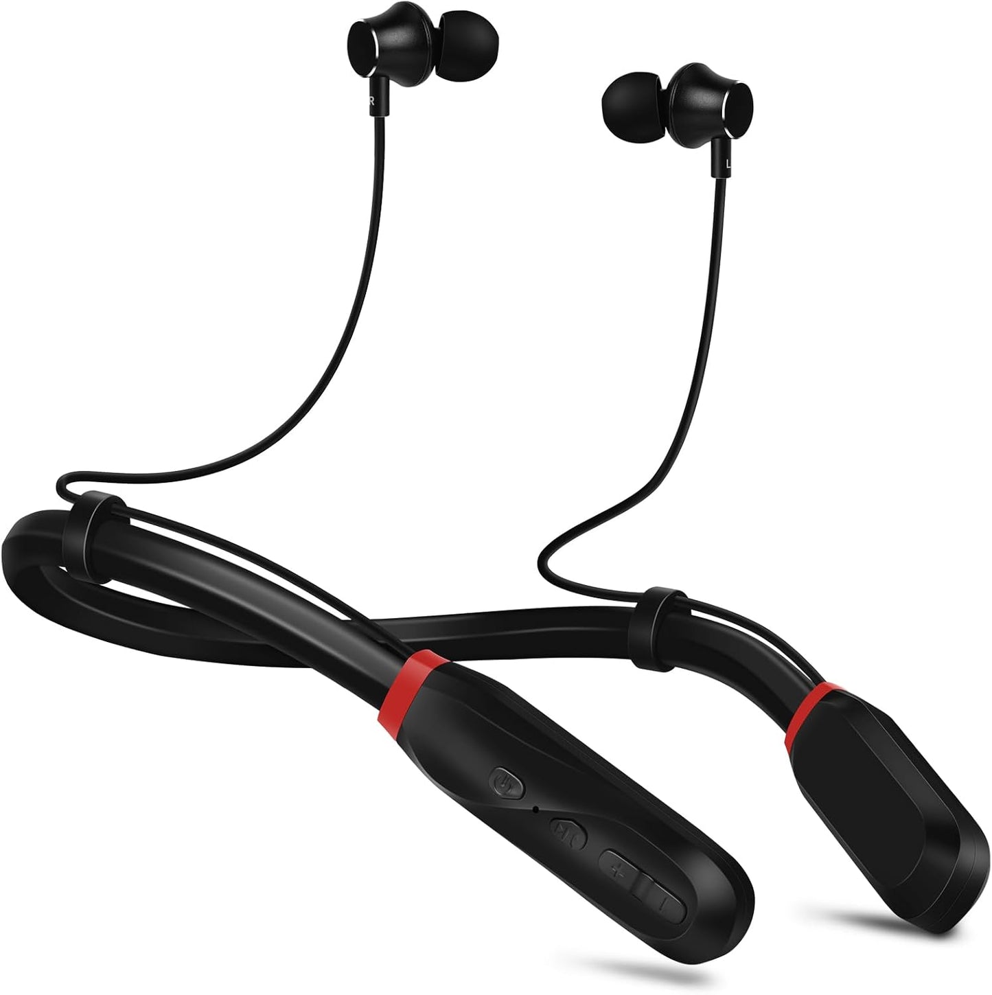 TERUBIN Neckband Headphones: 120H Long Playtime & Waterproof for Sports/Workout/Office