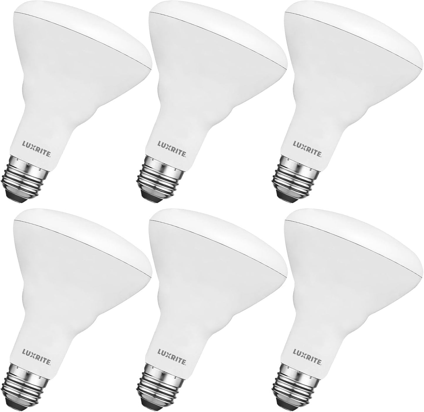 Luxrite BR30 LED Bulb 6-Pack - Dimmable 65W Equivalent Flood Light