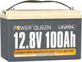 Power Queen LiFePO4 Battery 12V 100Ah Group 31 - Lightweight Deep