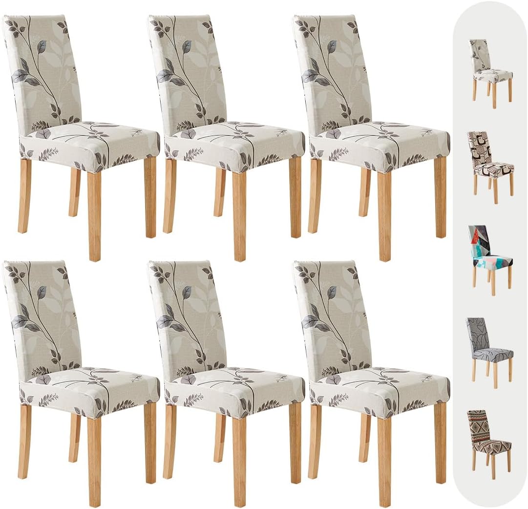 Secgo Chair Covers for Dining Room - Stylish and Durable 6 Pack