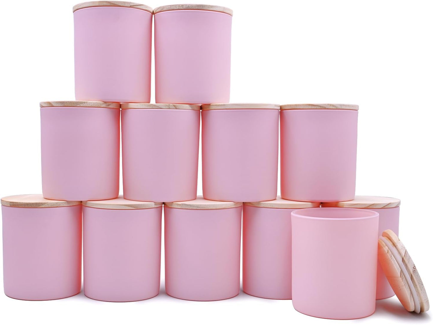 SHOWIN 14 OZ Thick Candle Jars for Making Candles - 12 Pcs